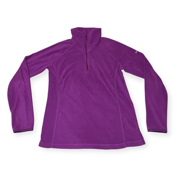 Columbia Purple Fleece Pullover Jacket Half Zip Long Sleeve Winter Size Medium - Picture 2 of 8